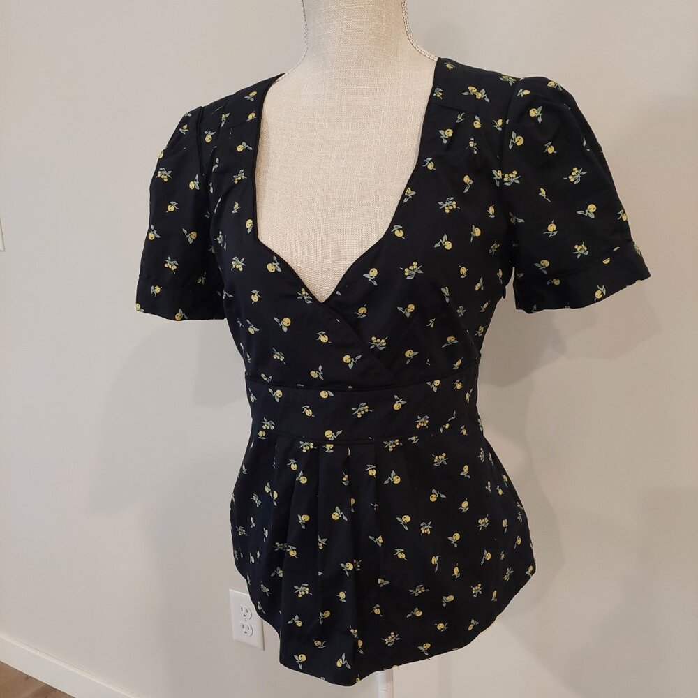 Anthropologie Odille Lemon Top